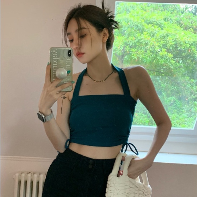 Áo Hai Dây Cột Dây Thời Trang Mùa Hè Quyến Rũ Cho Nữ