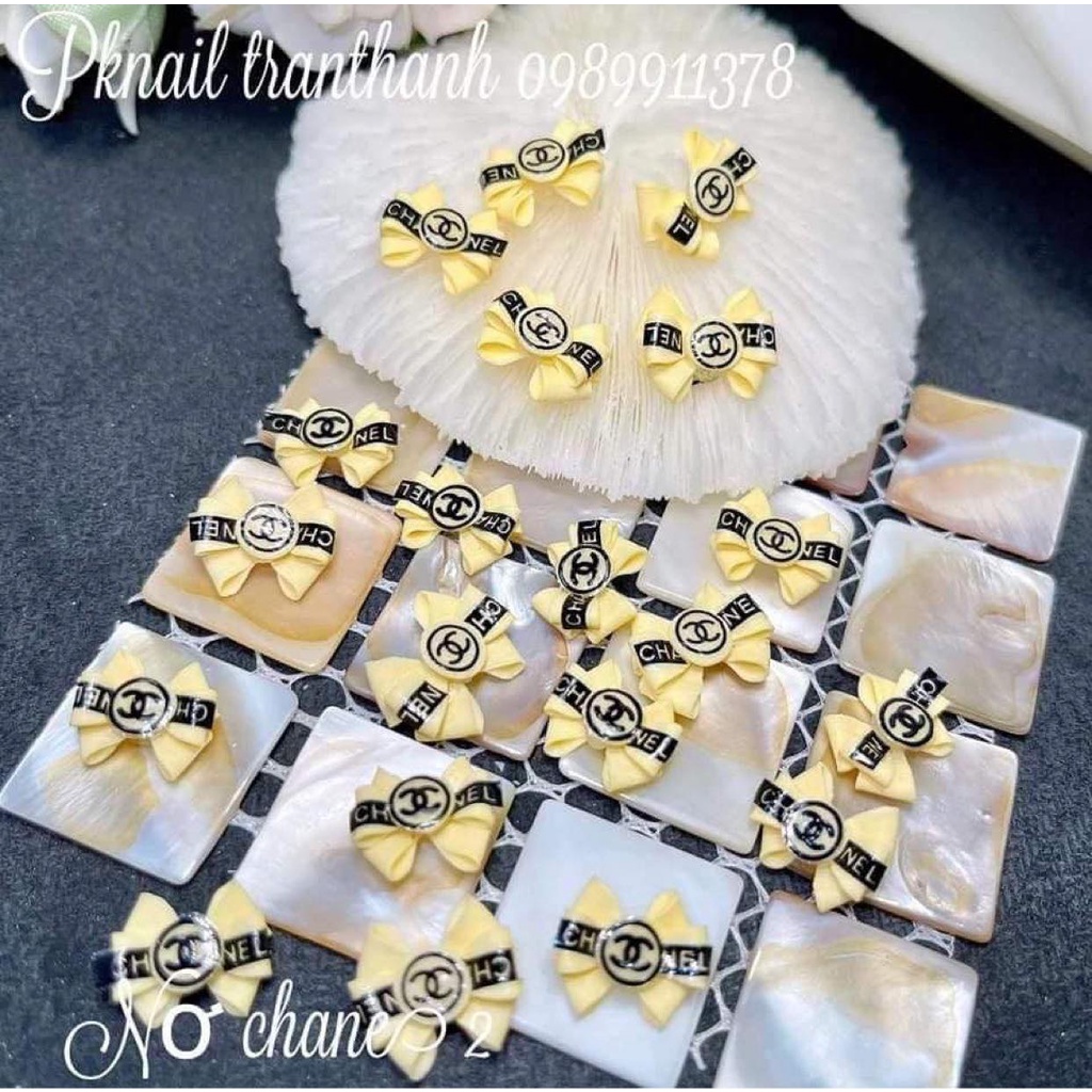 Nơ thương hiệu - Nơ bột neo gắn móng tay - bột mỹ nơ to