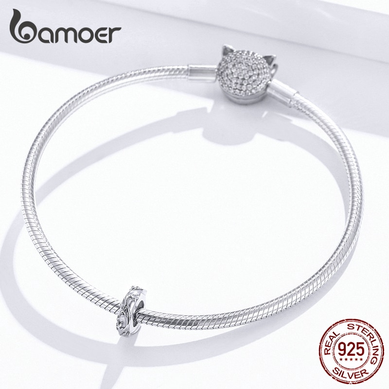 Hạt phụ kiện Bamoer kiểu dáng thanh lịch dùng làm nữ trang DIY