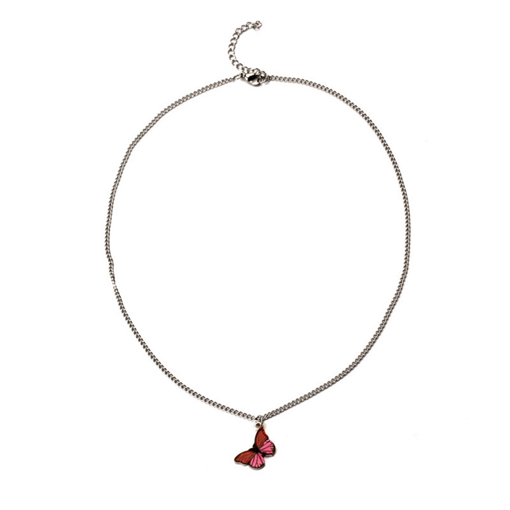 1 vòng cổ Mặt Bươm Bướm Nhiều Màu Phong Cách Cổ Điển