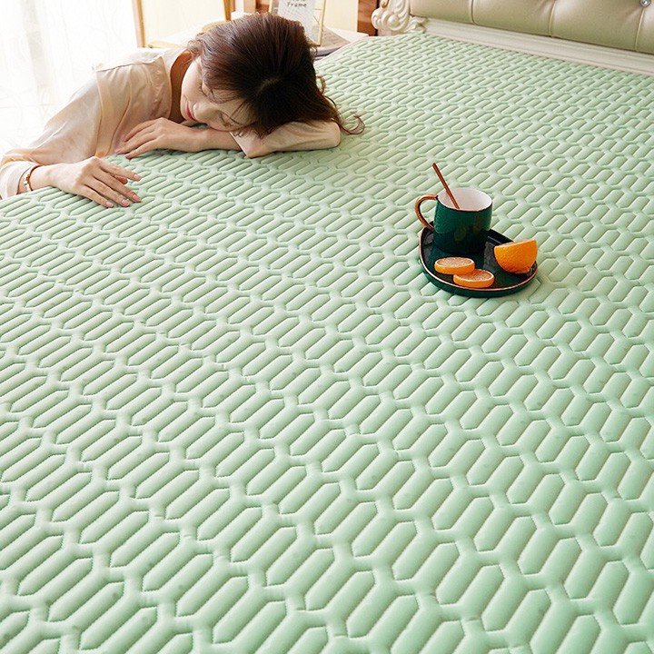 Chiếu điều hòa cao su non thông minh kiêm bộ ga trải giường và 2 vỏ gối ra drap chun bộc nệm đệm nhiều cỡ hàng đẹp
