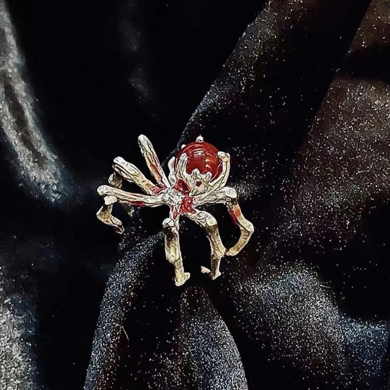 Nhẫn Cặp Hình Nhện Phong Cách Gothic Cổ Điển Cá Tính Thích Hợp Làm Quà Tặng