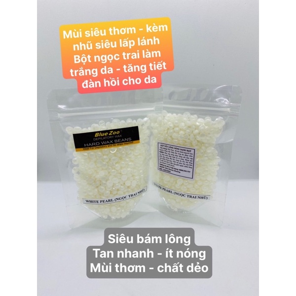 300g Sáp tẩy lông Hard wax beans Bột Preal Nhũ Bluezoo Premier Cao cấp