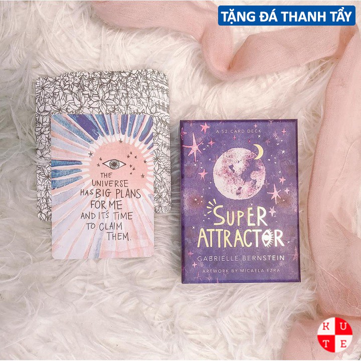 Bộ Bài Oracle Super Attractor Oracle 52 Lá Bài Tặng Đá Thanh Tẩy C46