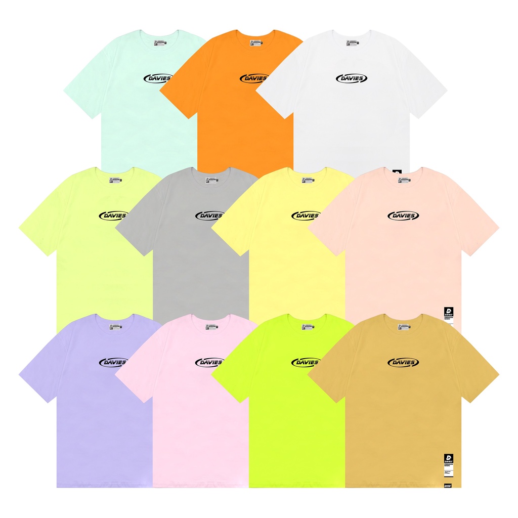 Áo thun nam nữ form rộng tay lỡ nhiều màu DAVIES Basic Premium Hologogram Tee (11 màu)