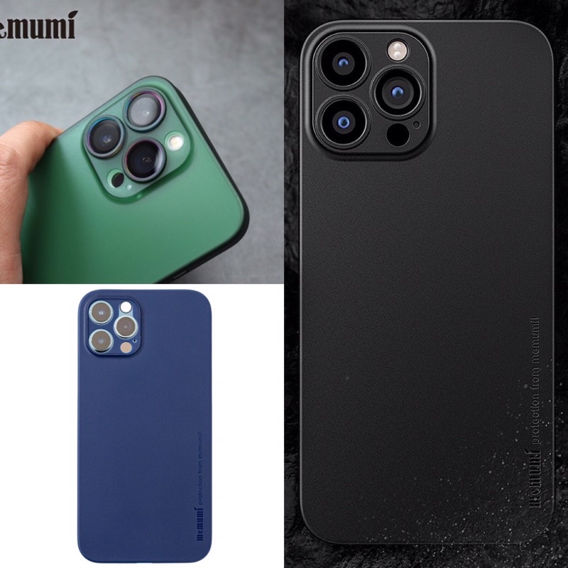 Ốp lụa siêu mỏng 0,3 mm cho IP 14 Promax , 13 Promax , 13 Pro , 12 Pro Max chống bám vân tay chính hãng Memumi cao cấp