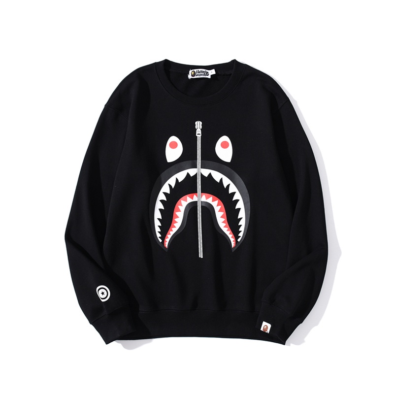 Sweater Bape Shark, Áo nỉ Bape Shark SS2021, chất liệu Cotton, màu đen BapeVN