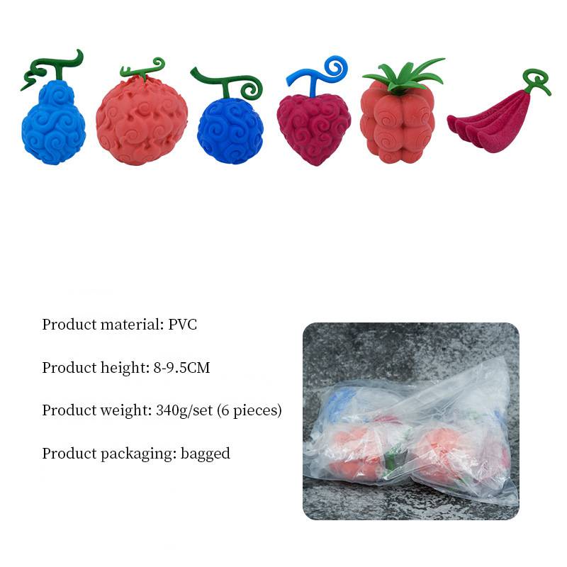 Set 6 Đồ trang trí Trái Cây Ác Quỷ Trong One Piece Trang Trí