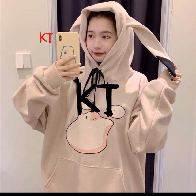 Các mẫu áo hoodie nỉ mũ có tai hoạt hình mặt cảm xúc