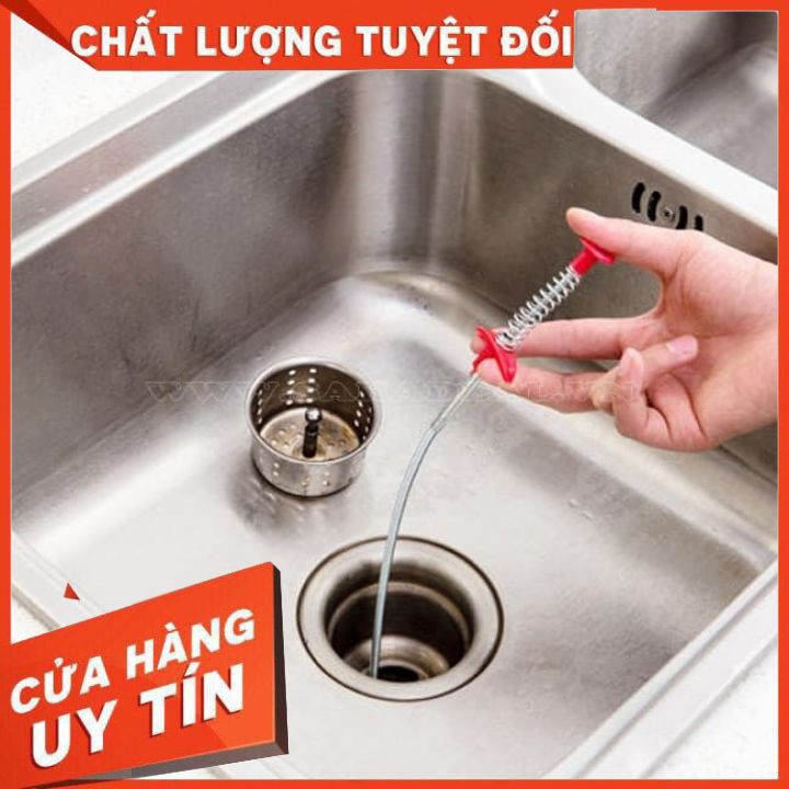 Dây Thông Tắc Cống Thông Tắc Bồn Cầu Bằng Lò Xo Có Đầu Gắp Rác Tiện Dụng Hiệu Quả