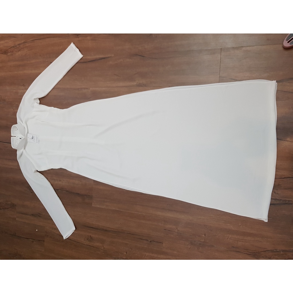 Áo Dài Trơn Màu Trắng 4 Tà-Áo Dài Min | BigBuy360 - bigbuy360.vn