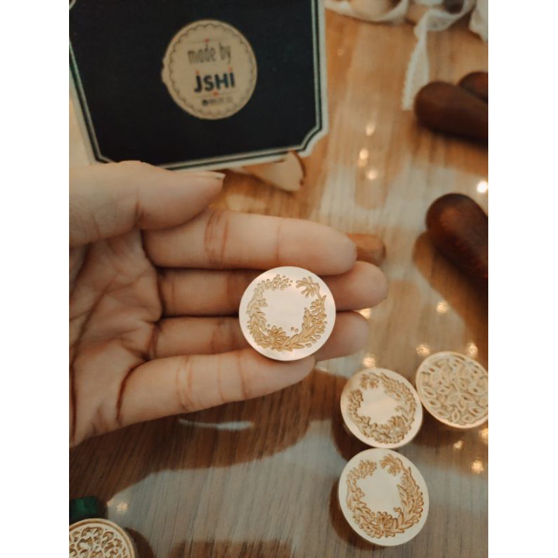 Mặt dấu đồng dấu sáp niêm phong hoạ tiết seal stamp a