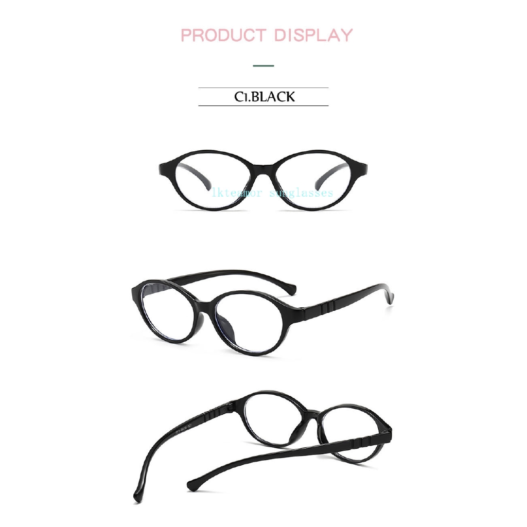 Mắt Kính Gọng Oval Chống Ánh Sáng Xanh Cho Bé