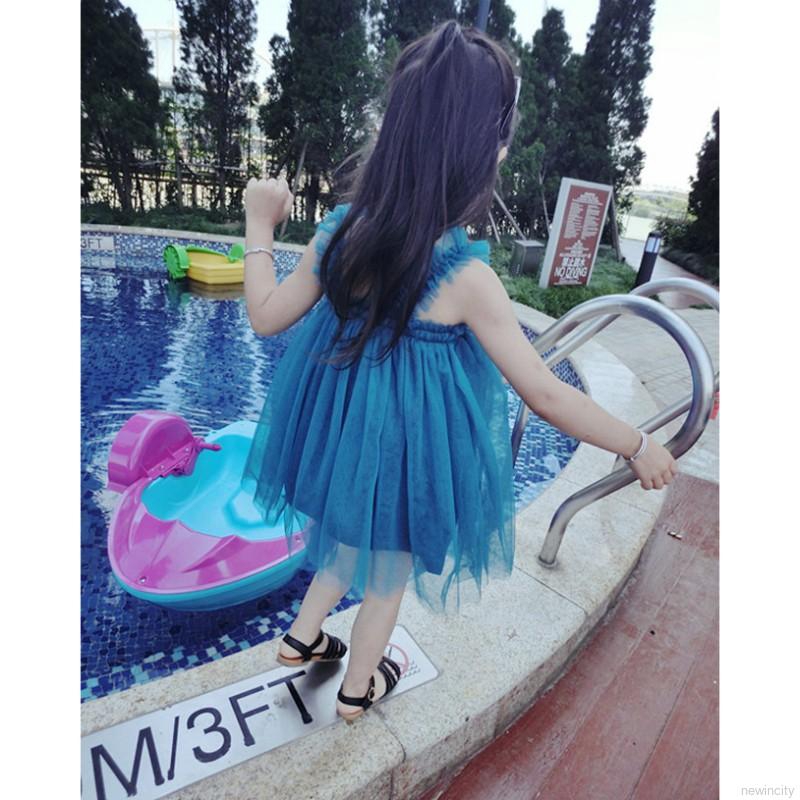 Váy xòe Tutu sát nách phong cách công chúa cho bé gái