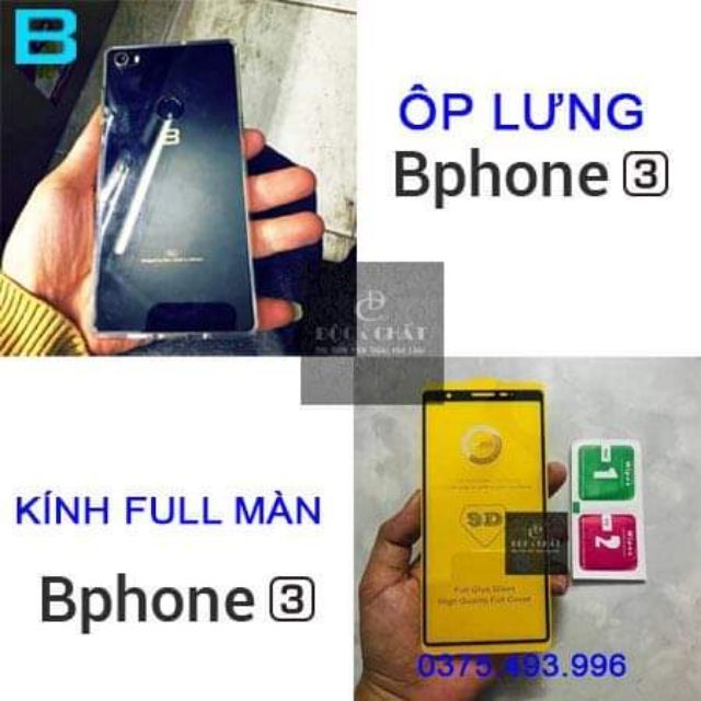 [BPHONE] Combo ốp lưng và kính cường lực FULL 100% màn Bphone 3/Bphone 3Pro