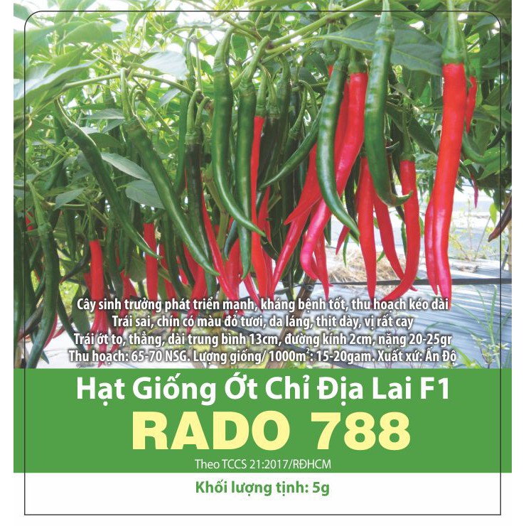 Hạt Giống Ớt Chỉ Địa Sai Trái 0.2gr