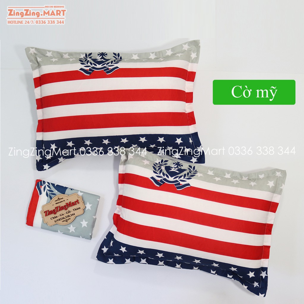 (Mua ngay) Vỏ gối nằm Cotton poly mẫu Kẻ bbr (kích thước 45x65cm)