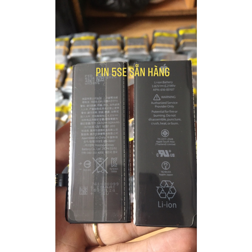 Pin IPhone 5SE (1624 mAh) - Hàng new ( bảo hành 3 tháng ) - Tặng keo dán pin