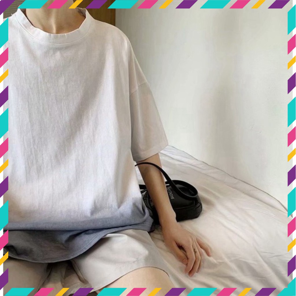 Áo Thun Tay Lỡ Phối Màu Siêu Hot🍁 Unisex nam nữ đều mặc được