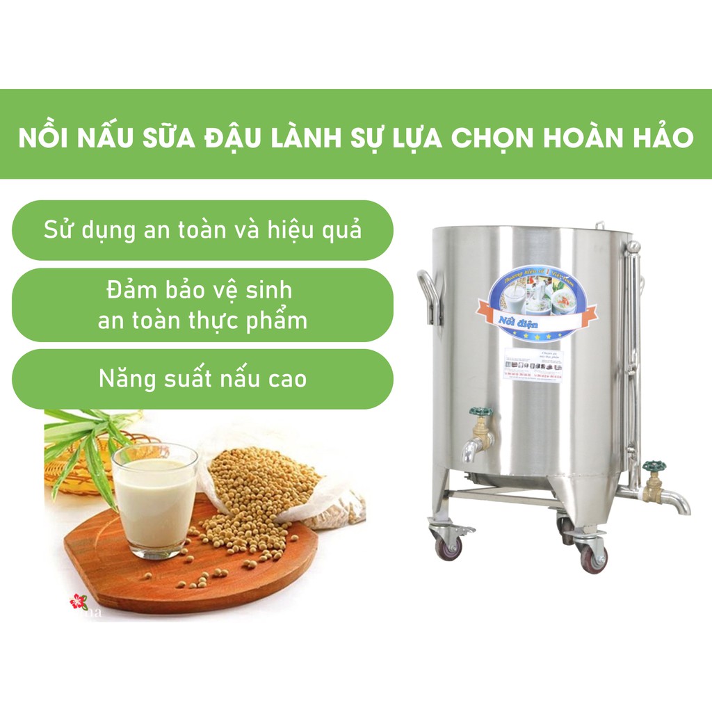 Nồi nấu sữa đậu nành công nghiệp NEWSUN 80L - Hàng chính hãng - Nấu sữa thơm, không bị đóng cặn