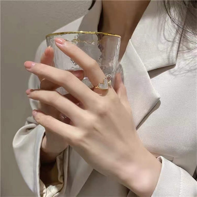 Nhẫn Hở Hình Trái Tim Phong Cách Cổ Điển Sang Trọng Thời Trang Cho Nữ