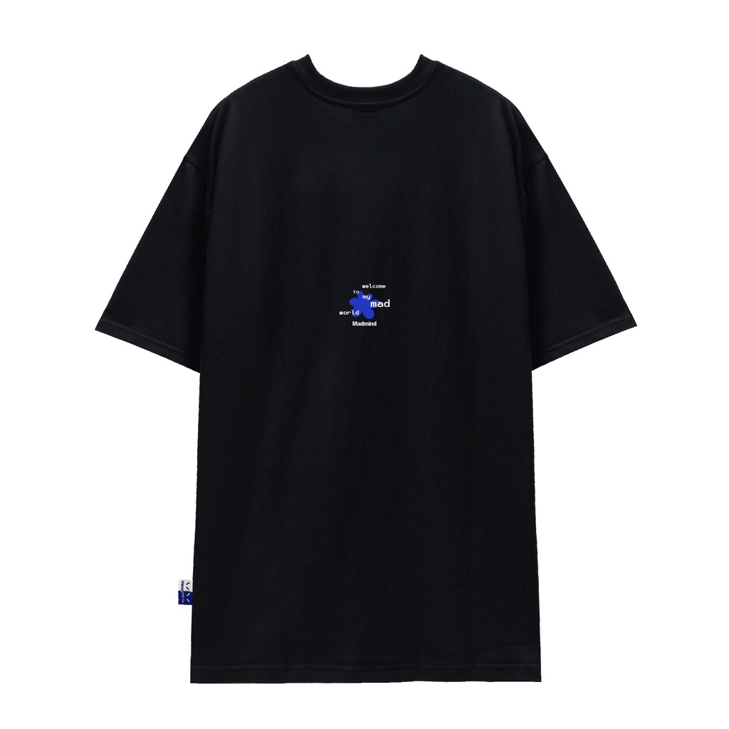 MADMIND® Chính Hãng - Áo thun Mad Flower  màu đen - cổ tròn, cotton thoáng mát - Essential Collection Form Rộng Unisex