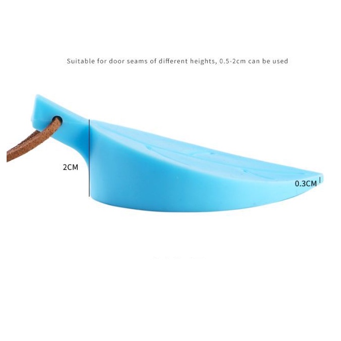 Dụng cụ chặn cửa bằng Silicon hình chiếc lá nhiều màu sắc bảo vệ an toàn cho bé