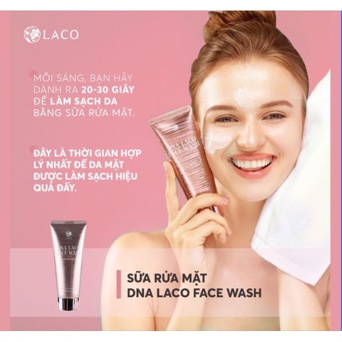 [XÃ HÀNG + QUÀ 30K] Sữa rửa mặt làm sạch da - cấp ẩm - mờ nám - chống lão hoá da DNA Cá Hồi Laco tặng bông tẩy trang | BigBuy360 - bigbuy360.vn