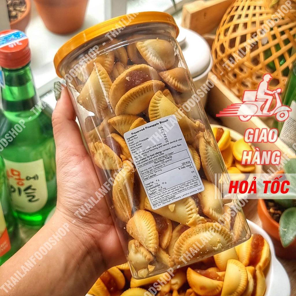 Bánh Sò Nhân Khóm (Thơm) Thái Lan Lon 300gr