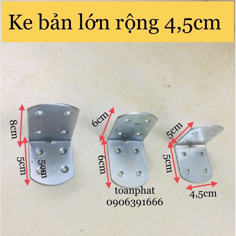 Ke góc vuông sắt,ke góc bắn vít bản lớn rộng 4,5cm