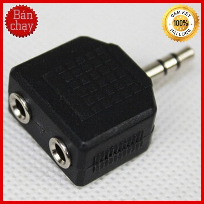 Đầu chia jack 3.5 ra 2 cổng cái 3.5 chuẩn