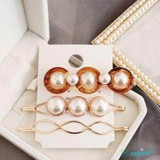 Set 3 kẹp tóc đính hạt giả ngọc trai