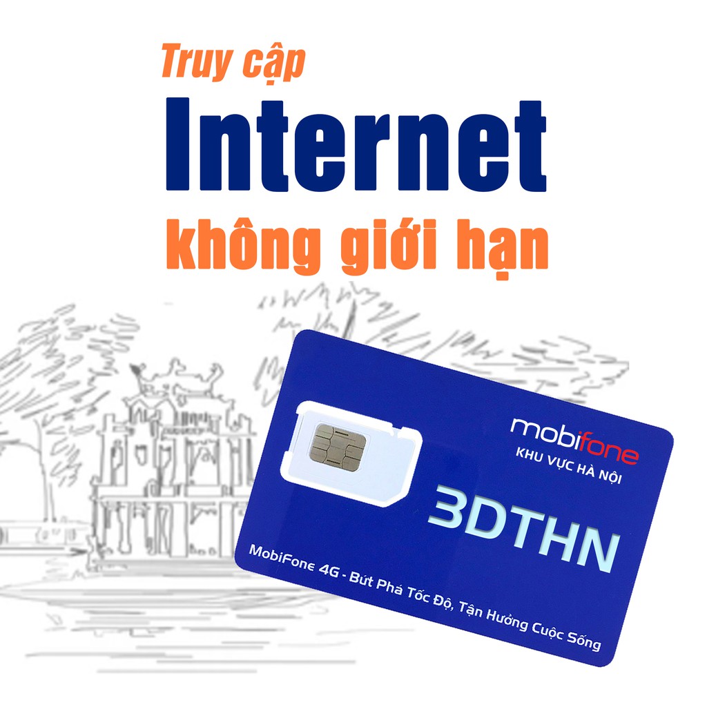 Siêu Sim  Data Hà Nội MobiFone 3DTHN (3 tháng)