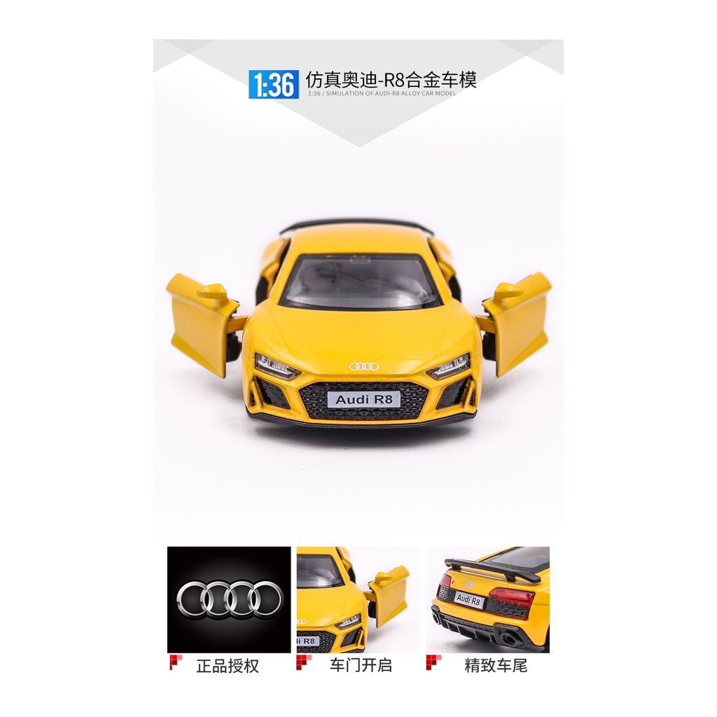Rmz Mô Hình Xe Hơi Thể Thao audi r8 Bằng Hợp Kim Tỉ Lệ 1: 36