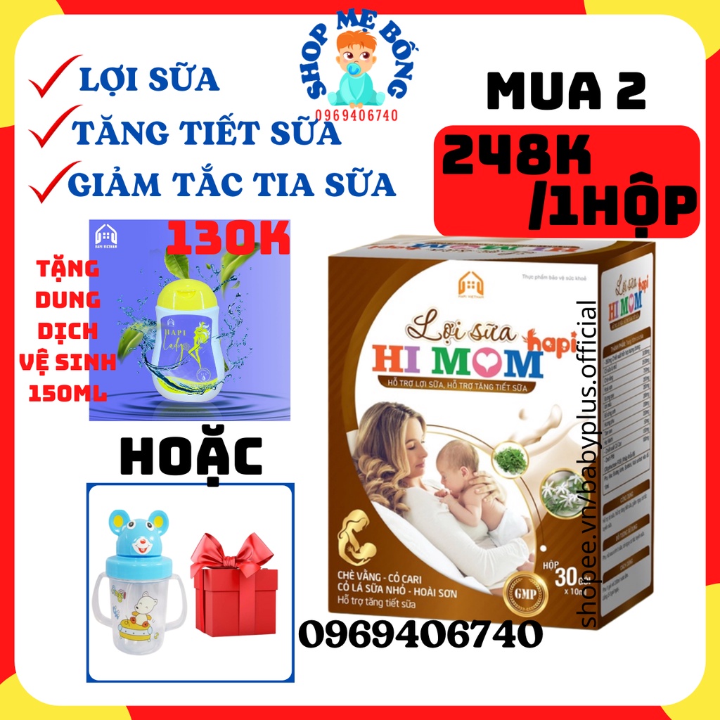 Lợi sữa HI MOM himom cao chè vằng bồ công anh hạt methi ấn độ giúp nhiều sữa đặc sánh thơm mát dinh dưỡng bé tăng cân