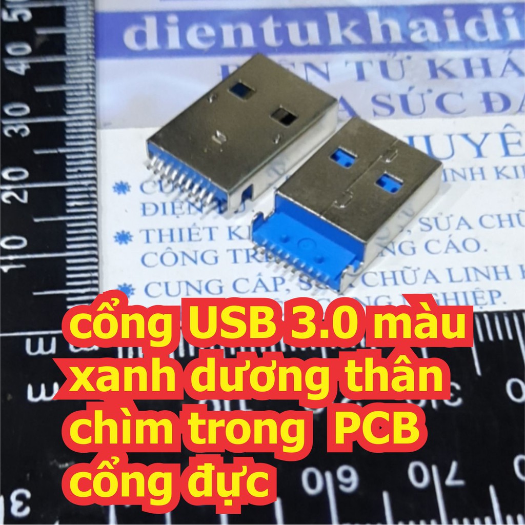 5 cái cổng USB 3.0 màu xanh dương thân chìm trong PCB cổng đực kde6846