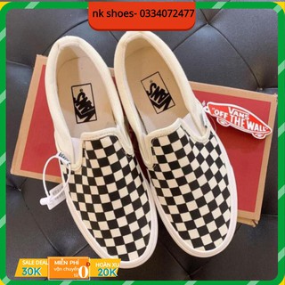 Giày 𝐕𝐀𝐍𝐒⚡️𝐒𝐢ê𝐮 𝐑ẻ⚡️ Vaul Lười Caro Siêu Hot, Giày Sneaker Caro hót trend