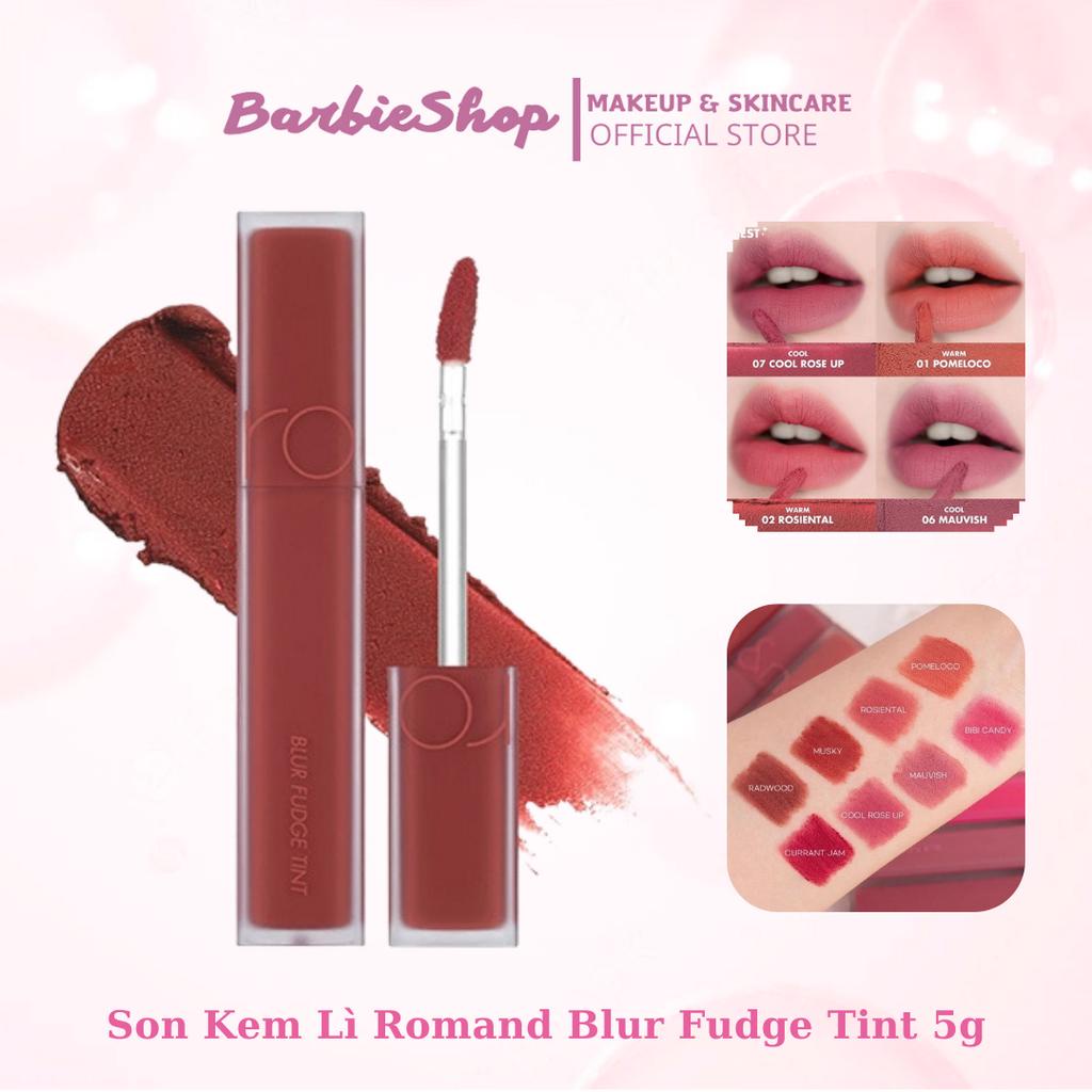 Son Kem Lì Lên Màu Chuẩn Mịn Môi Romand Blur Fudge Tint 5g