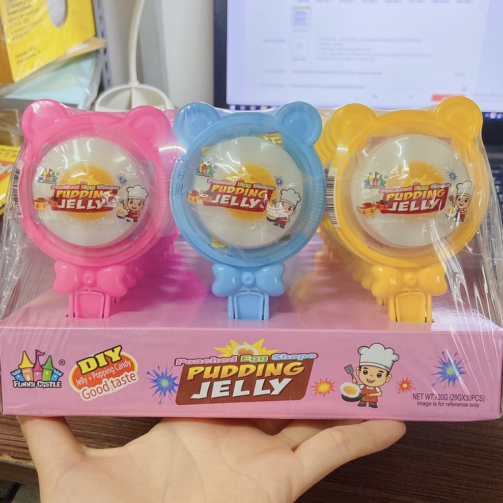 Thạch pudding nổ trứng ốp la mini Funny Castle cho bé vừa ăn vừa chơi sáng tạo