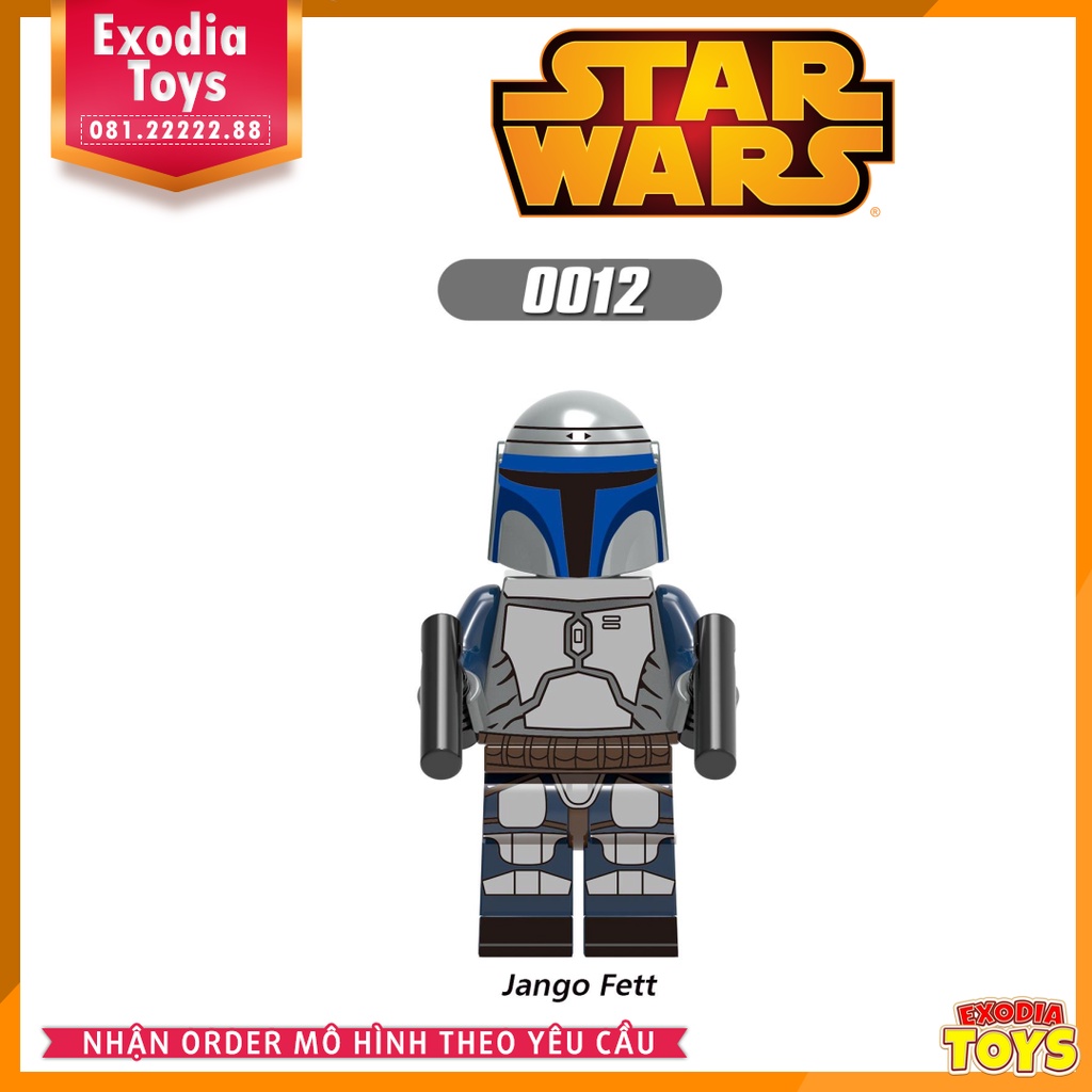 Xếp hình Minifigure các nhân vật Star Wars và Chiến Binh Mandalorian - Chiến Tranh Giữa Các Vì Sao - G0102