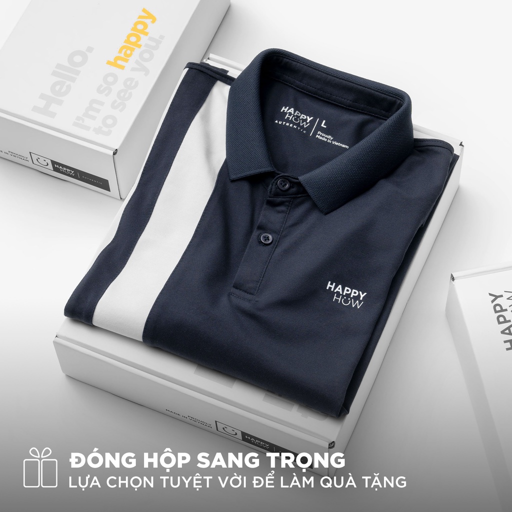 Áo Polo nam cổ bẻ phối SIPA vải cá sấu Cotton xuất xịn,chuẩn form, sang trọng - thanh lịch - HAPPYHOW