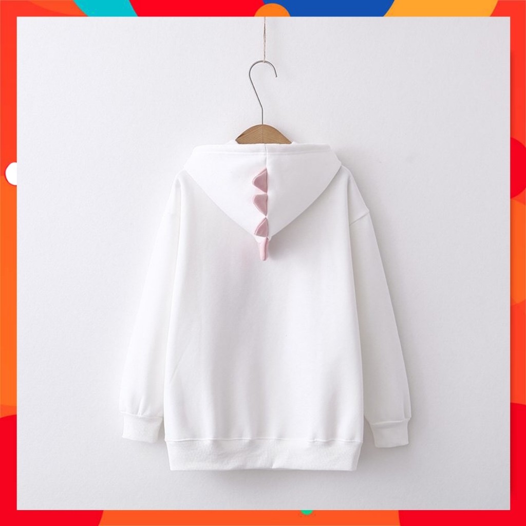 Áo khoác nỉ hoodie,áo chống nắng Khủng Long Cute AKN02 Lechau form rộng nam nữ