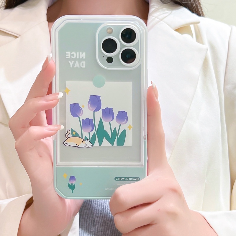 Ốp lưng iphone Ốp Điện Thoại Kèm Giá Đỡ Tàng Hình Độc Đáo Thời Trang Cho iphone 13Promax 12 / 14pro / xr Dinuo case