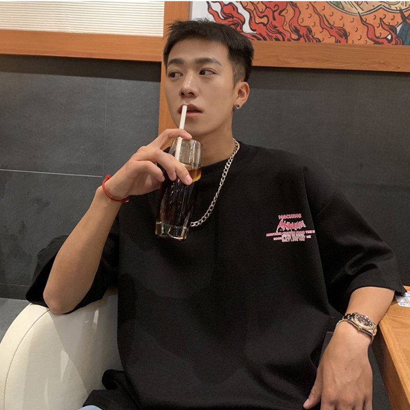 Áo phông nam nữ unisex tay lỡ thun form rộng ANDROIP teen cổ tròn oversize cotton giá rẻ màu đen trắng tee pull freesize