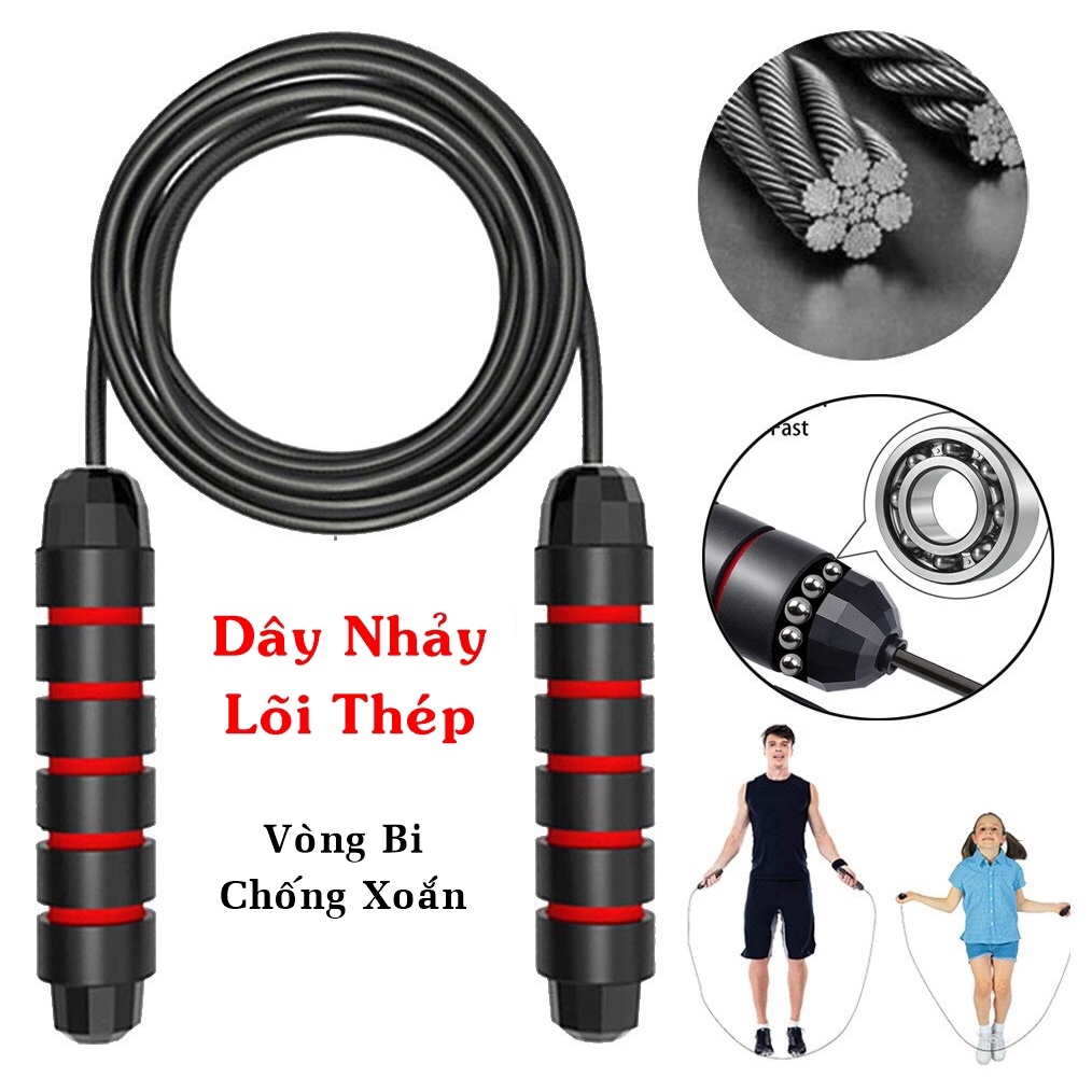 Dây Nhảy Giảm Cân, Dây Nhảy Thể Lực Lõi Thép Giúp Giảm Mỡ Bụng, Đồ Tập Gym Nam Nữ Tại Nhà