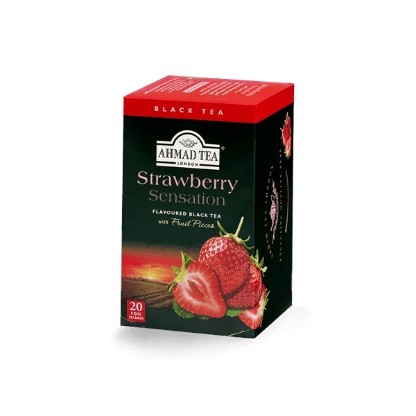 TRÀ AHMAD ANH QUỐC - DÂU (40g) - Strawberry Sensation - Thơm ngon và nhiều công dụng