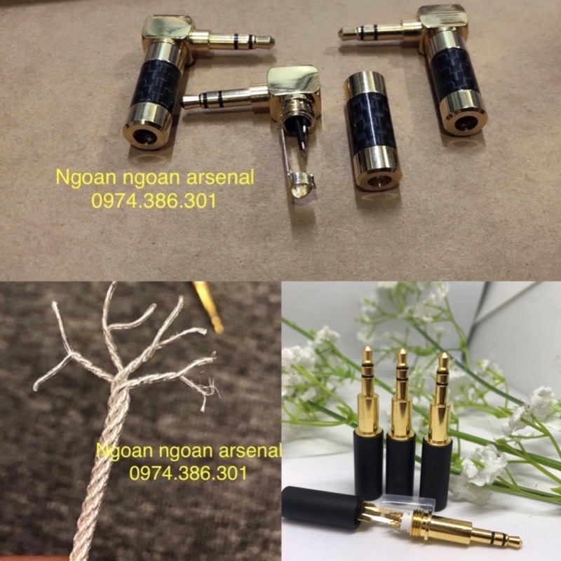 Dây 3,5 (3.5) 1 đầu thẳng- 1 đầu cong hàng cao cấp. Báo giá 1 sợi như ảnh.