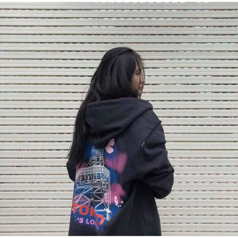 Áo Hoodie Khoác Nỉ Ngoại Zip TOKYO LOVE Form Rộng Unisex Size L, XL