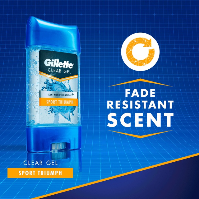 Gel khử mùi Gillette Clear Gel Sport triumph 107g