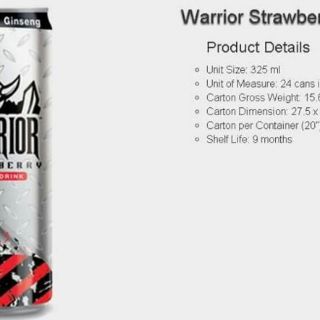 Lốc 6 lon Warrior dâu Thái Lan